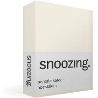 Snoozing percale katoen hoeslaken