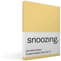 Snoozing percale katoen kussenslopen (set van 2)