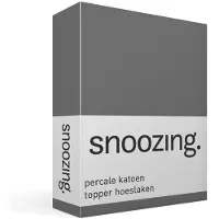 Snoozing percale katoen topper hoeslaken