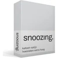 Snoozing katoen-satijn hoeslaken extra hoog