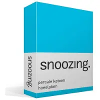 Snoozing percale katoen hoeslaken