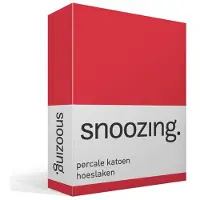 Snoozing percale katoen hoeslaken