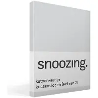 Snoozing katoen-satijn kussenslopen (set van 2)