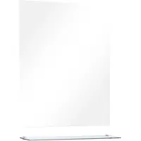 vidaXL Wandspiegel met schap 50x60 cm gehard glas