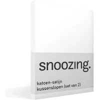 Snoozing katoen-satijn kussenslopen (set van 2)