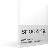 Snoozing katoen-satijn kussenslopen (set van 2)