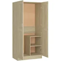 vidaXL Kledingkast Sonoma-eikenhout, 82,5 x 51,5 x 180 cm, houtvezel