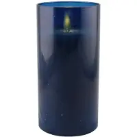 Peha Led kaars | | 15 cm (In glas, Timer, Blauw)
