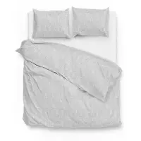 Zohome Zo Home Dekbedovertrek Flanel Blitz - cloud grey 240x200/220cm