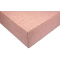 Zo Home Lino Hoeslaken Katoen Linnen Look 35cm Hoek - old rose 90x210/220cm