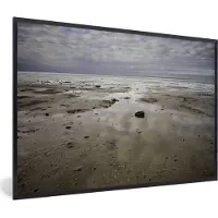 PosterMonkey Fotolijst incl. Poster - Zand - Lucht - Waddeneilanden - 30x20 cm - Posterlijst