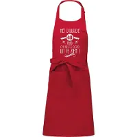 Kariban Luxe cadeauschort - tekstschort - Keukenschort - BBQ schort - verjaardag - nieuw - het duurde 40 jaar - unisex - rood
