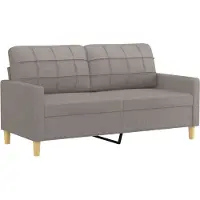 vidaXL Tweezitsbank 140 cm stof taupe
