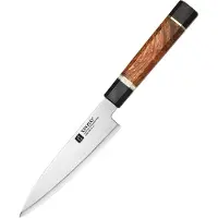 Xinzuo Professioneel Officemes van Japans Hitachi ZDP189 Powdered Steel | Achthoekig handvat van Padouk hout en zwart G10 | F5 Zhen Series
