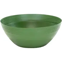 Mega Collections Bloempot/plantenpot schaal - zink - groen - D35 x H12 cm - Plantenpotten