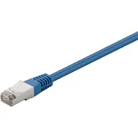 Goobay 3 m CAT 5e netwerkkabel, CCA, F/UTP, blauw, verguld, zonder vergrendelingsbescherming