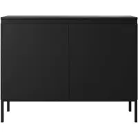 Selsey Dressoir Kate 2 deur | Design spaanplaat zwart 100x77x35 cm dressoirs | NADUVI