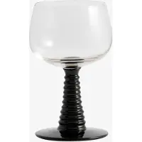 Nordal Gorm wijnglazen zwart set van 4 stuks - 9107