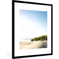 PosterMonkey Fotolijst incl. Poster - Strand - Zee - Gras - 60x80 cm - Posterlijst