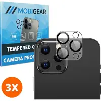 Mobigear Screenprotector geschikt voor Apple iPhone 12 Pro Glazen | Camera Protector - Case Friendly (3-Pack)