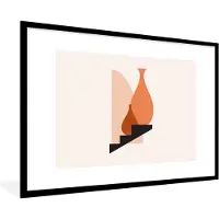 PosterMonkey Fotolijst incl. Poster - Vaas - Abstract - Trap - 90x60 cm - Posterlijst