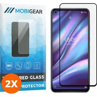 Mobigear Screenprotector geschikt voor Wiko View 5 Glazen | Premium Screenprotector - Case Friendly - Zwart (2-Pack)