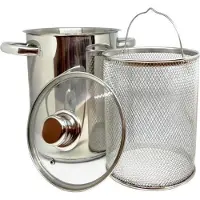 Hi RVS Aspergepan met Glazen Deksel - 21 cm - 4 Liter