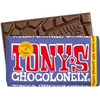 Tony's Chocolonely Chocolade Reep Donkere Melk Pretzel Toffee - 180 gram