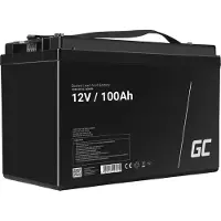 Green Cell Loodaccu 12 V 100 Ah Loodvlies (AGM) (b x h x d) 330 x 224 x 171 mm M6-schroefaansluiting Cyclusbestendig, Onderhoudsvrij