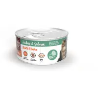 Hobby First 12x Blik Zachte Filets Kalkoen & Zalm 70 Gr