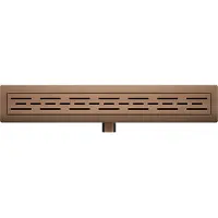 Mueller Bronzo douchegoot met flens 70x7cm geborsteld brons koper
