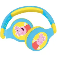 Pipsa Possu 2-in-1 Bluetooth en Bedrade comfortabele opvouwbare Koptelefoon met veilige volumebeperking Peppa Pig Design