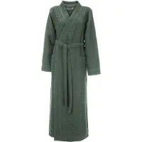 Linnick Wafel Badjas Kuitlengte - olive green - XXL