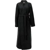 Linnick Wafel Badjas Kuitlengte - black - L