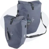 Voltano Luxe Fietstas 28L - Enkele Pakaftas - Marine Blauw - 100% Waterdicht
