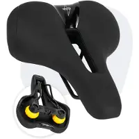 Voltano Fietszadel Elegance - Zwart - Unisex - Breed - Gel Zadel