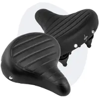 Voltano Drifter Fietszadel - Zwart - Gratis Zadelstrop