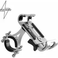 Voltano Aluminium Telefoonhouder Fiets - Grijs - Universeel - 360° Draaibaar