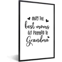PosterMonkey Fotolijst incl. Poster - Je wordt oma - Cadeau - Quote - 60x90 cm - Posterlijst