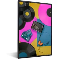 PosterMonkey Fotolijst incl. Poster - Muziek van vroegere jaren - 40x60 cm - Posterlijst