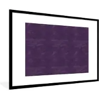 PosterMonkey Fotolijst incl. Poster - Inductie beschermer - Leer - Paars - Dierenhuid - 90x60 cm - Posterlijst