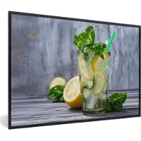 PosterMonkey Fotolijst incl. Poster - Cocktail - Fruit - Kruiden - 120x80 cm - Posterlijst