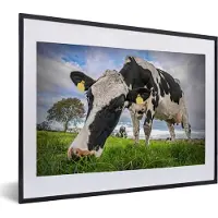 PosterMonkey Fotolijst incl. Poster - Koeien - Labels - Dieren - 40x30 cm - Posterlijst
