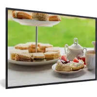 PosterMonkey Fotolijst incl. Poster - Thee - Ontbijt - Aardbei - 90x60 cm - Posterlijst