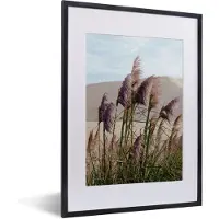 PosterMonkey Fotolijst incl. Poster - Pampasgras - Zand - Planten - Duin - 30x40 cm - Posterlijst