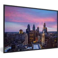 PosterMonkey Fotolijst incl. Poster - Steden - Skyline - Verenigde Staten - 60x40 cm - Posterlijst