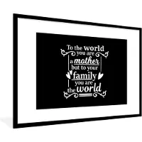 PosterMonkey Fotolijst incl. Poster - Familie - Moederdag - Cadeau - 90x60 cm - Posterlijst