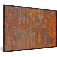 PosterMonkey Fotolijst incl. Poster - Roest - IJzer - Industrieel - Oud - 120x80 cm - Posterlijst