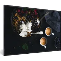 PosterMonkey Fotolijst incl. Poster - Koffie - Fruit - Havermout - 30x20 cm - Posterlijst
