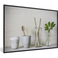 PosterMonkey Fotolijst incl. Poster - Afval reduceren met behulp van deze reisartikelen - 60x40 cm - Posterlijst